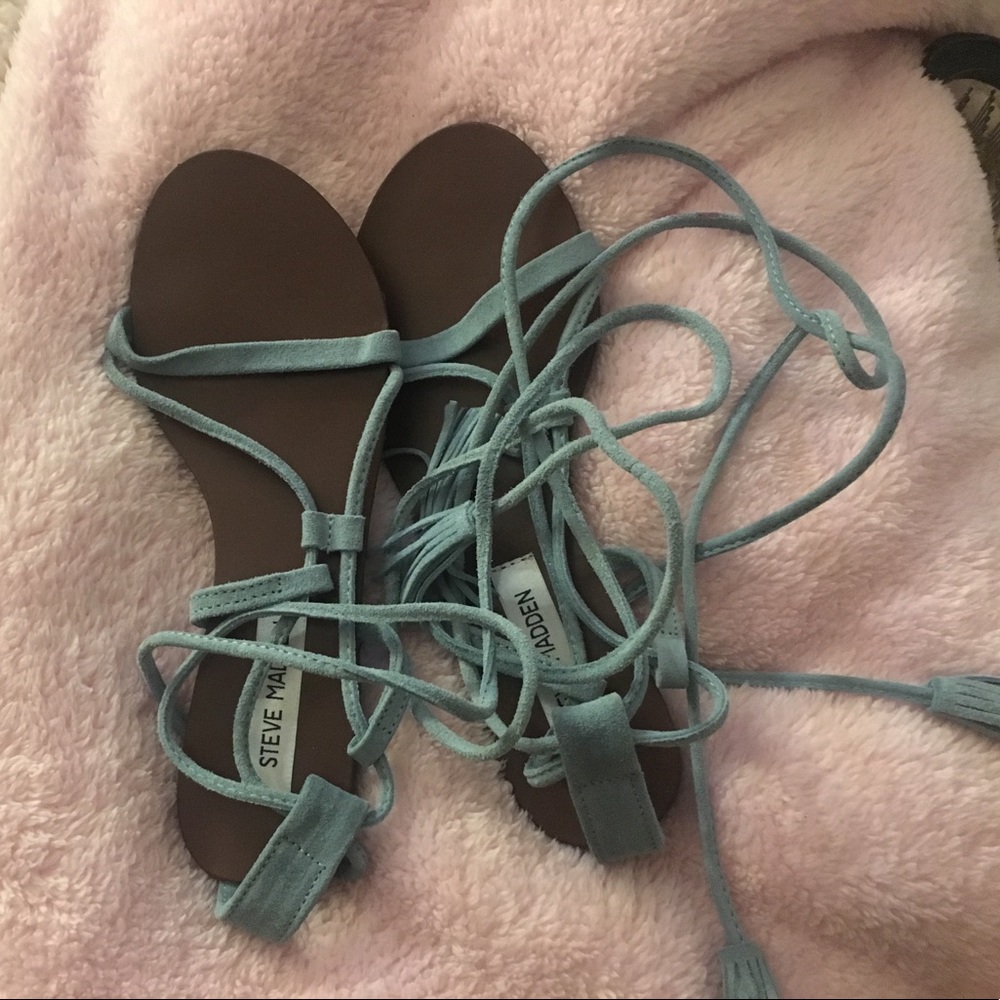 blue steve madden sandals